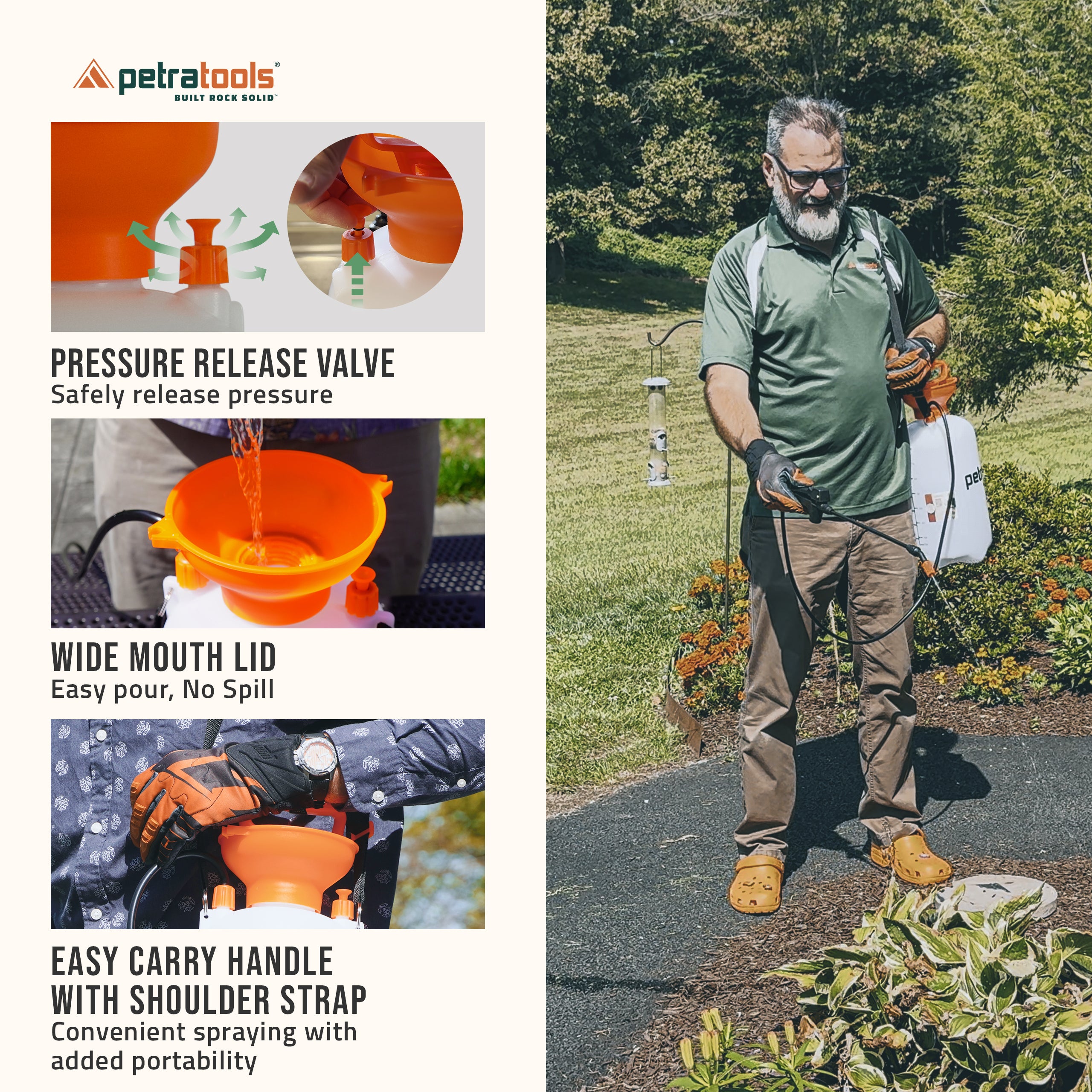 Hand Pump Sprayer | PetraTools HD201 2 Gallon Sprayer - PETRATOOLS