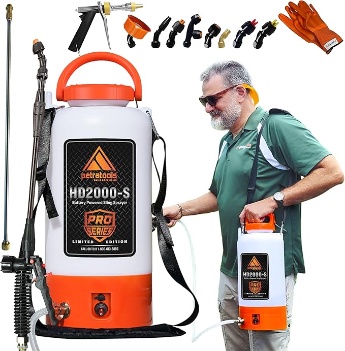 PetraTools 2 Gallon Battery Sprayer - HD2000-S