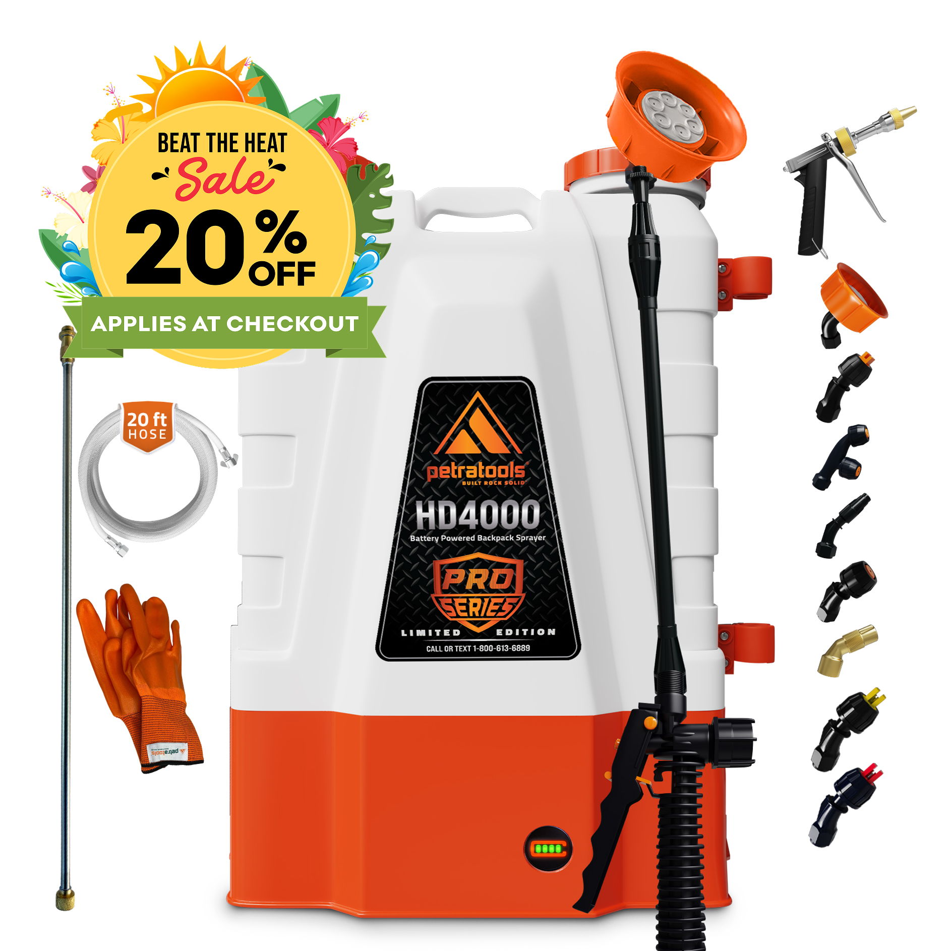 Petratools HD4000 Battery Powered Backpack Sprayer