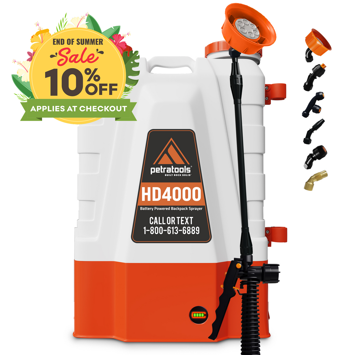Petratools HD4000 Battery Powered Backpack Sprayer