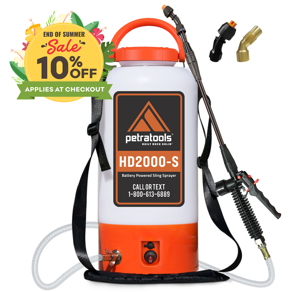 PetraTools 2 Gallon Battery Sprayer - HD2000-S