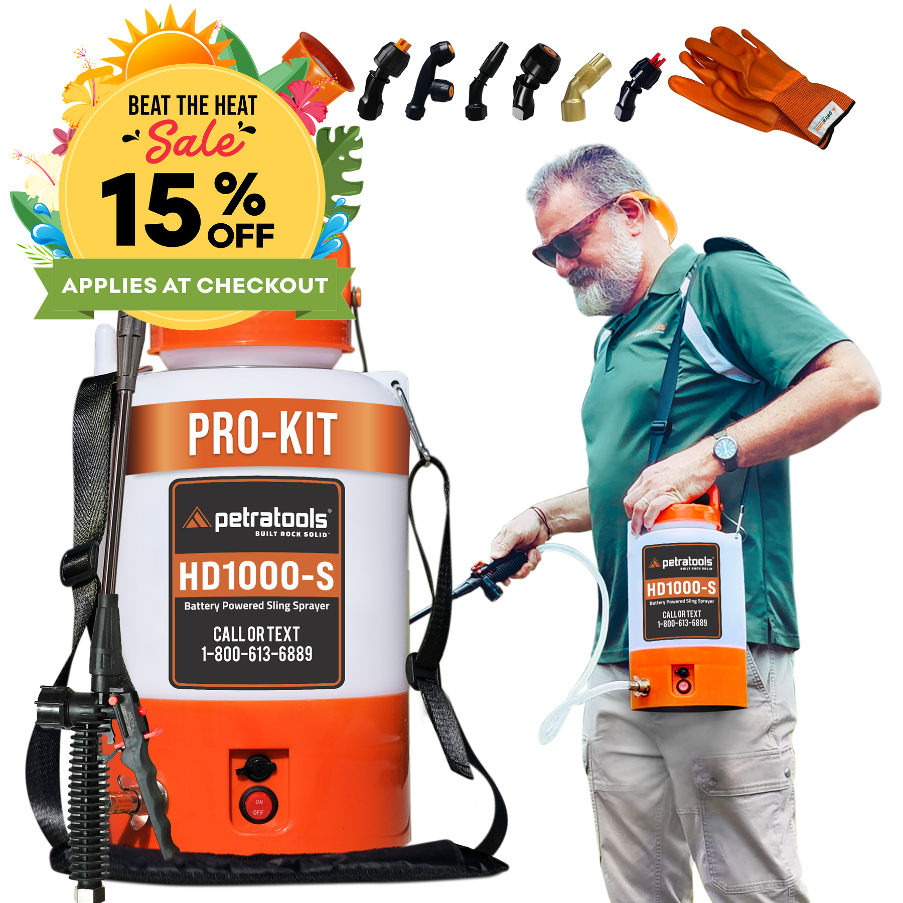 PETRATOOLS BATTERY SPRAYER (1 Gallon) - HD1000-S