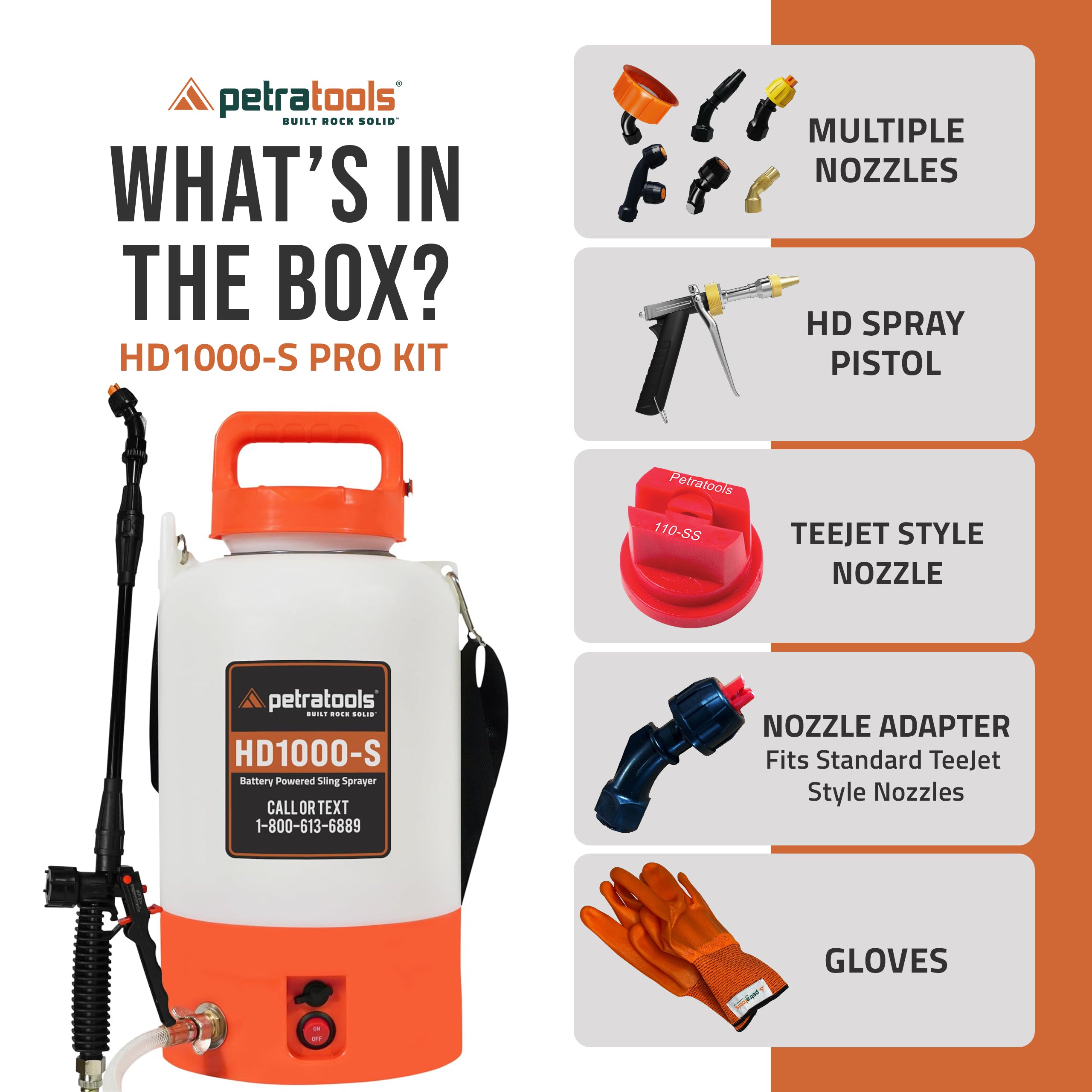 PETRATOOLS BATTERY SPRAYER (1 Gallon) - HD1000-S - PETRATOOLS