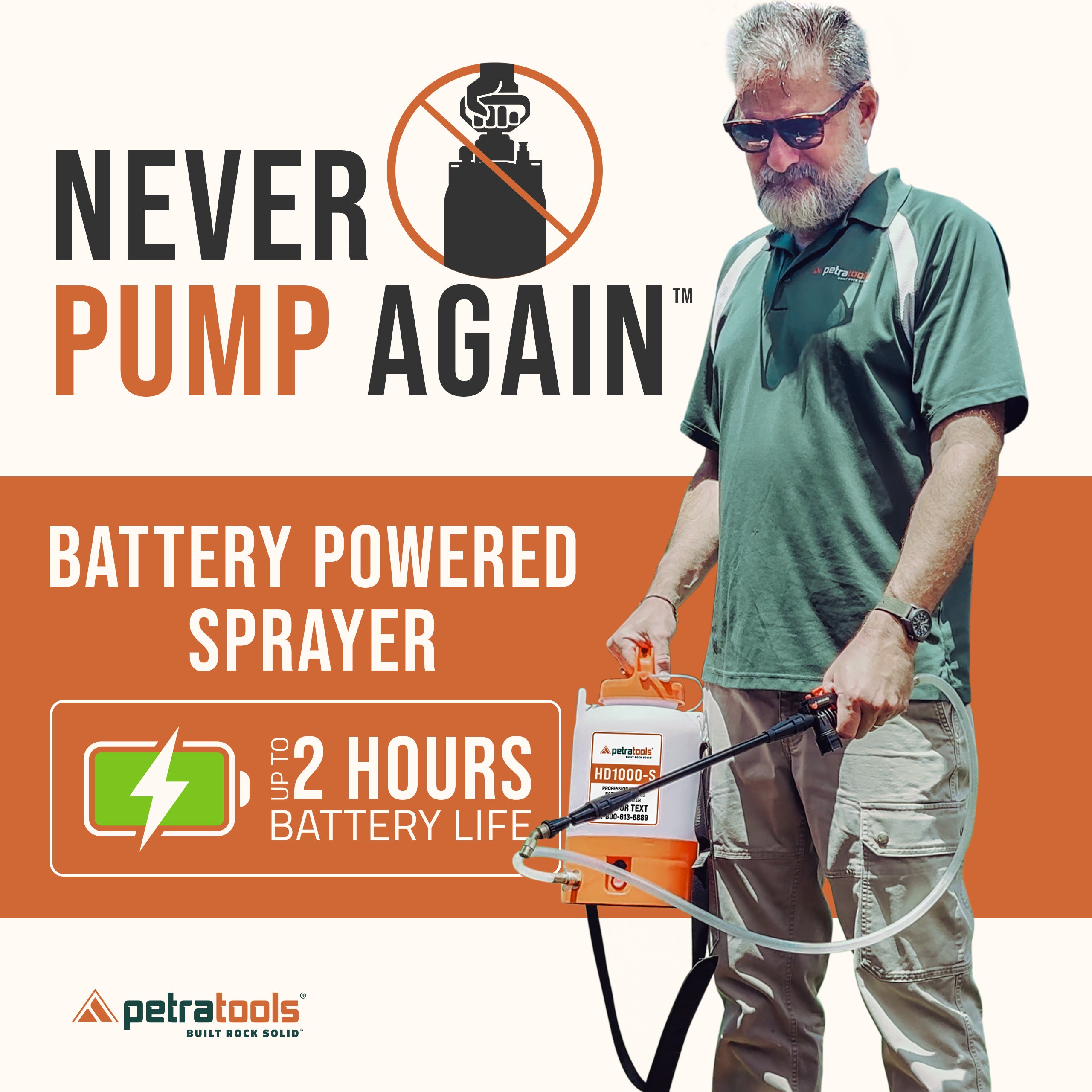 バーターです。 PETRATOOLS BATTERY SPRAYER (1 Gallon) - HD1000-S - PETRATOOLS