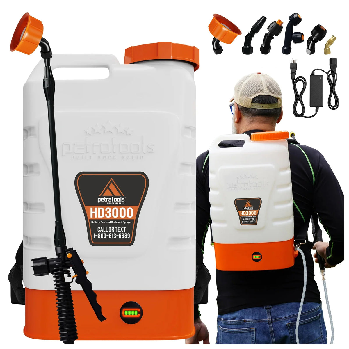 Petratools HD3000 Battery Powered Backpack Sprayer