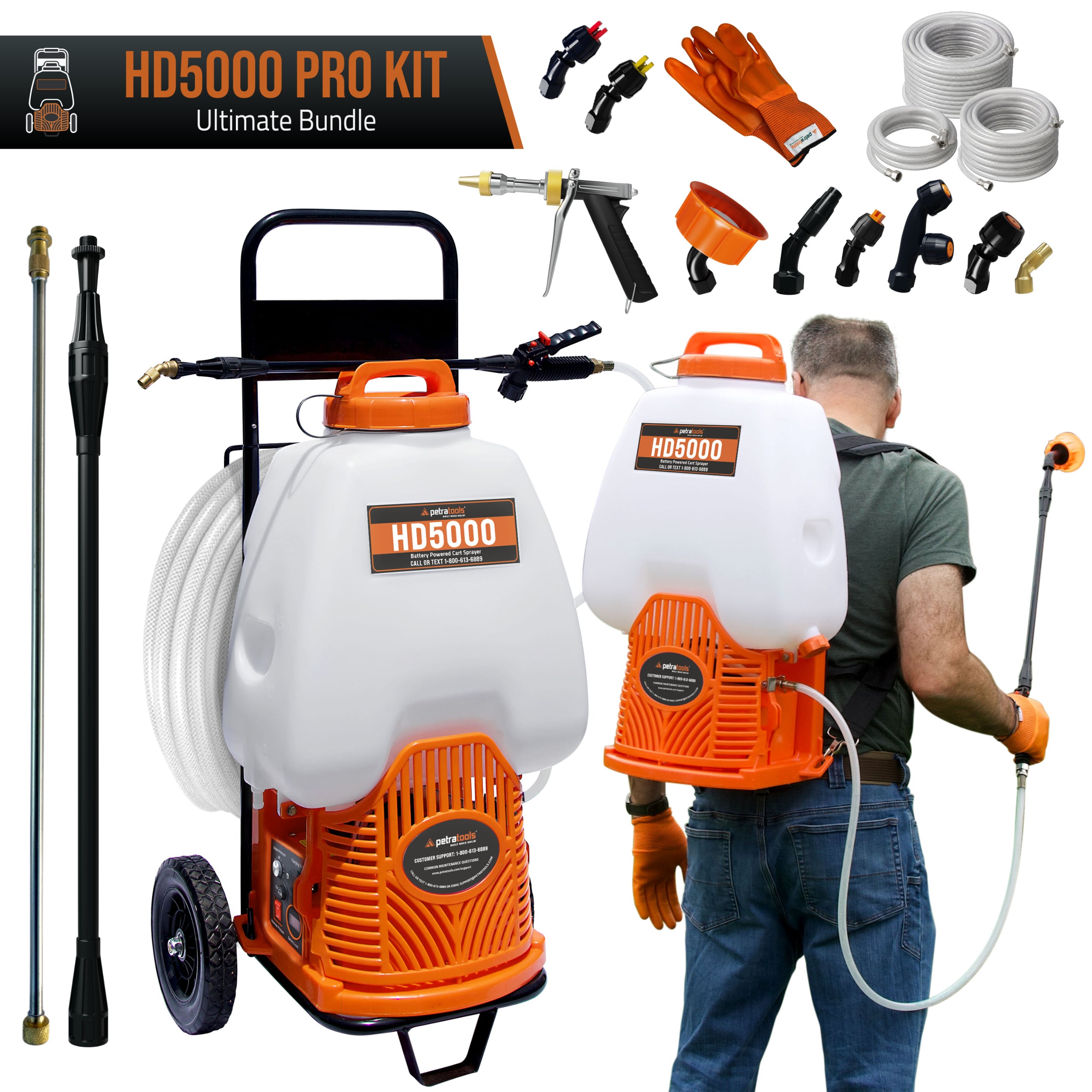 PetraTools Battery Cart Sprayer (6.5 Gallon) - HD5000