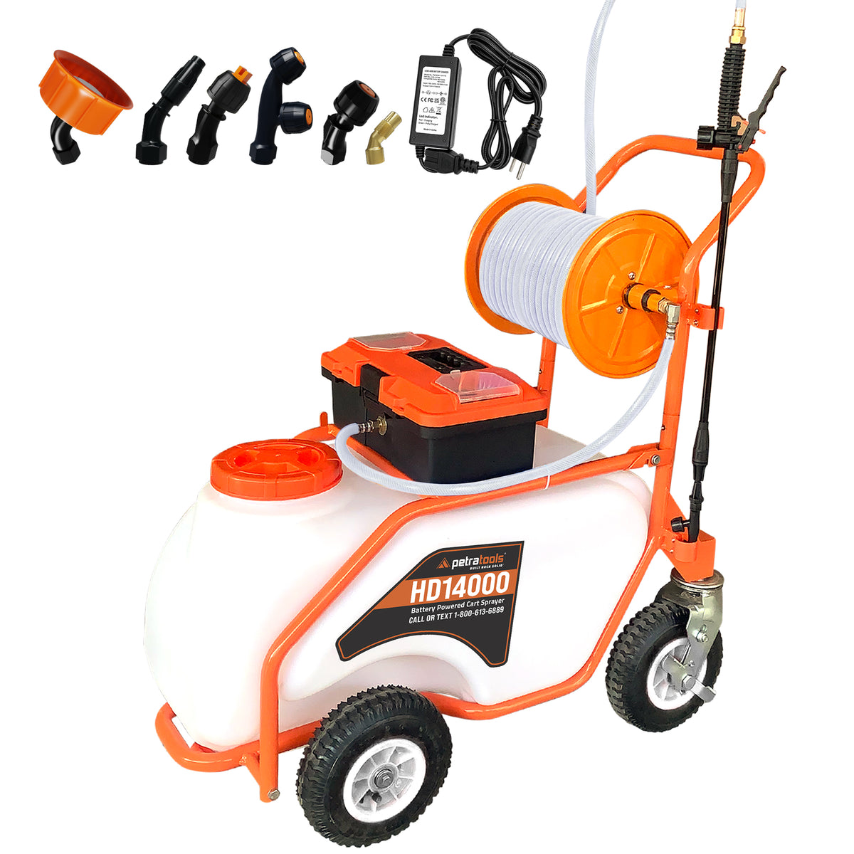 PETRATOOLS BATTERY CART SPRAYER (14 Gallon) HD14000