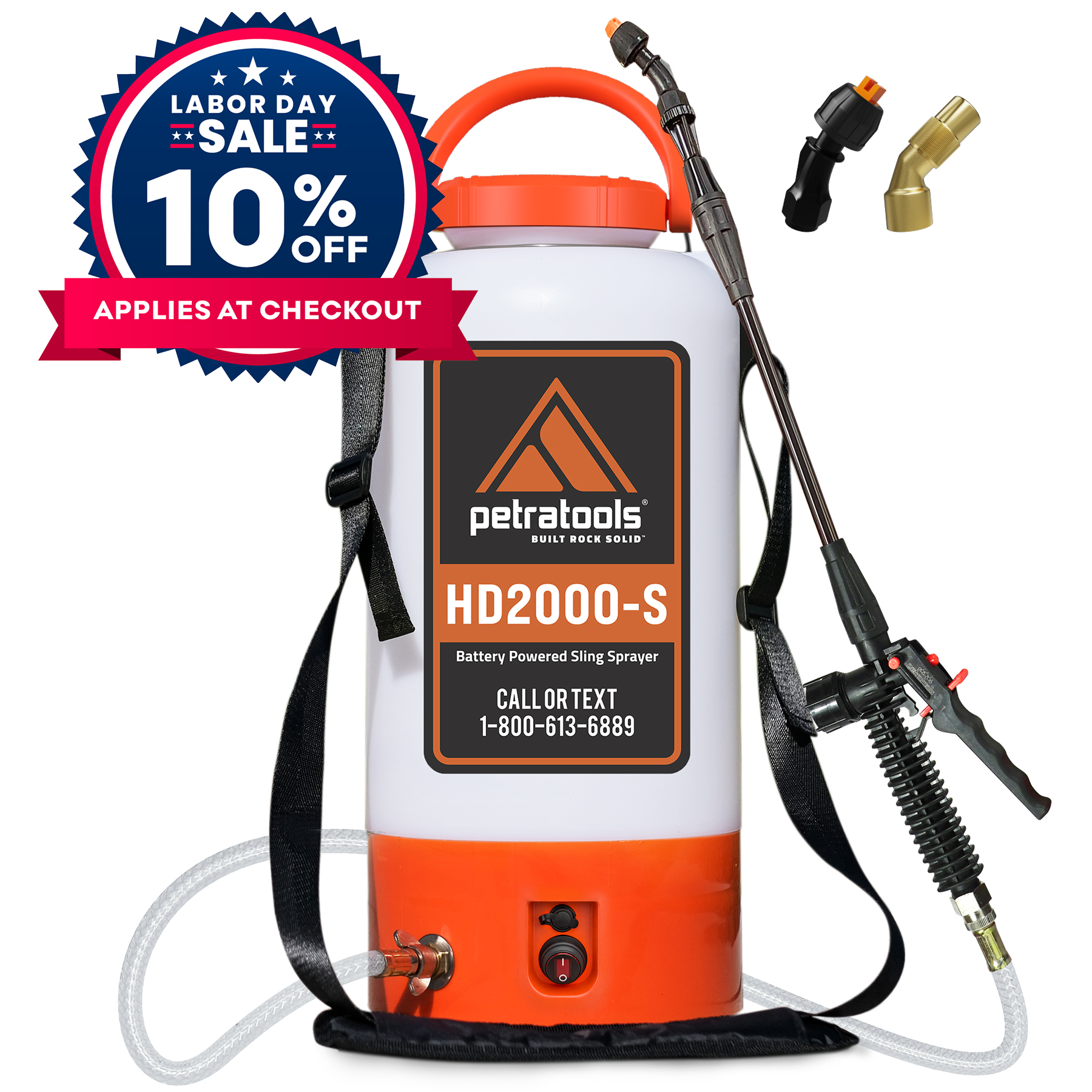PetraTools 2 Gallon Battery Sprayer - HD2000-S