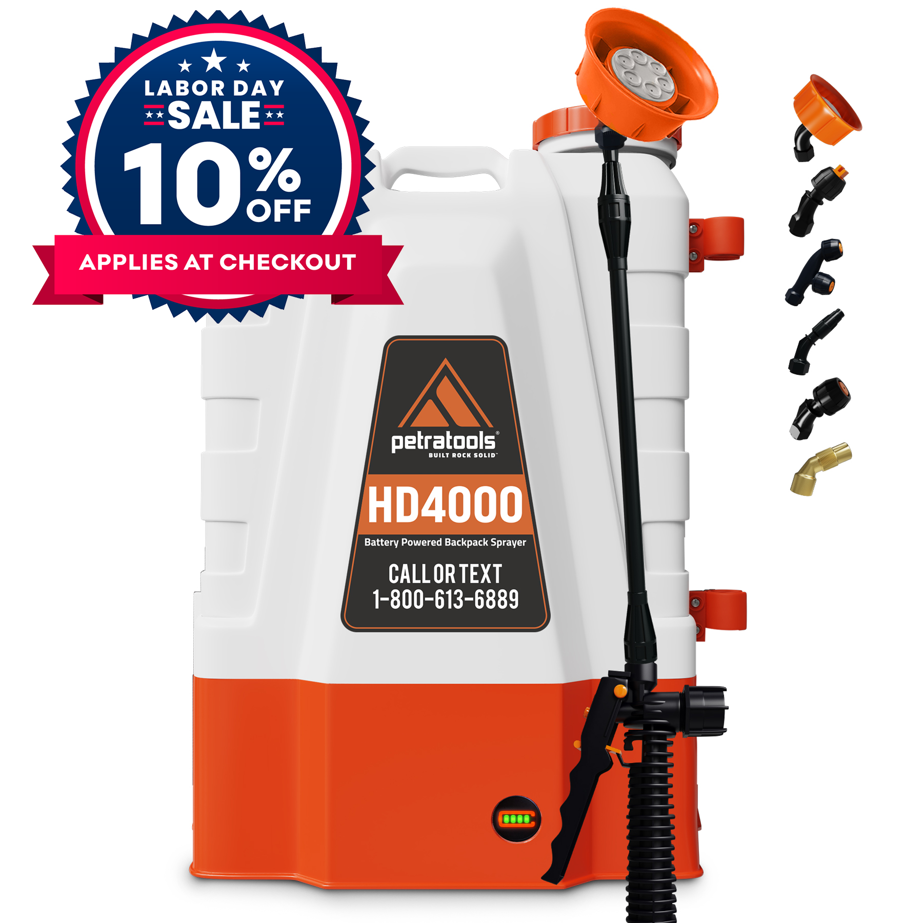 Petratools HD4000 Battery Powered Backpack Sprayer
